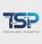 "TechSimplifiedPro logo featuring the acronym 'TSP' in a blue gradient font with digital circuit board nodes, followed by the full brand name below."